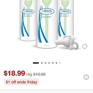 Clear Baby Bottles with Blue Accents